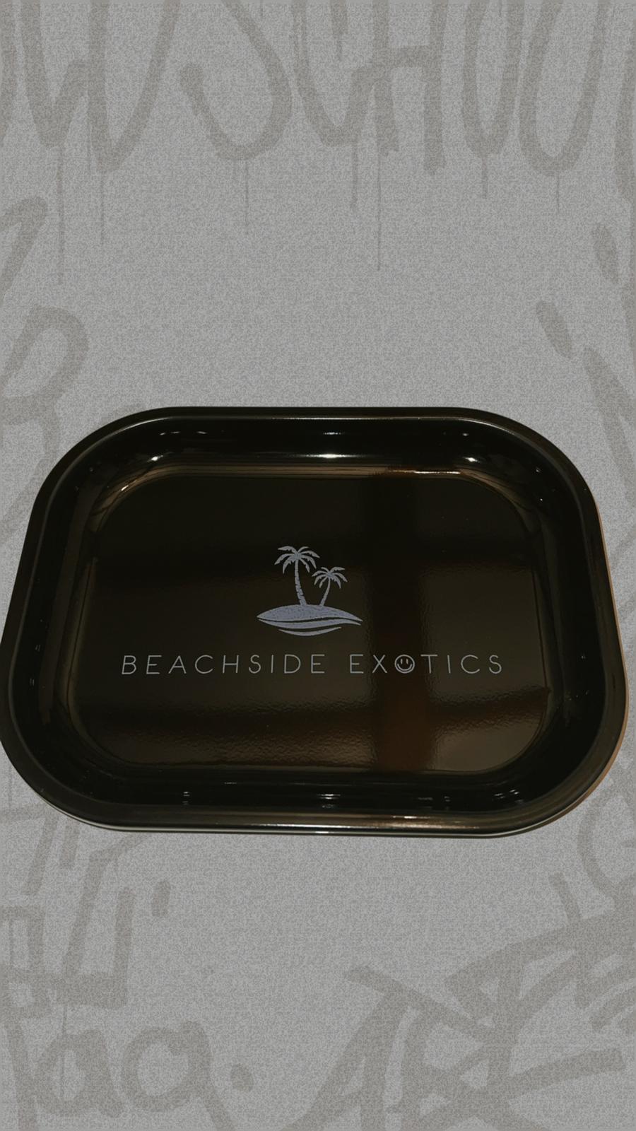 BEACHSIDE PALM TREE DESGIN ROLLING TRAY - MAGNETIC LID